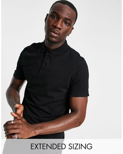 ASOS Muscle Fit Polo - Zwart
