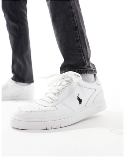 Polo Ralph Lauren Court - sneakers bianche con logo - Nero