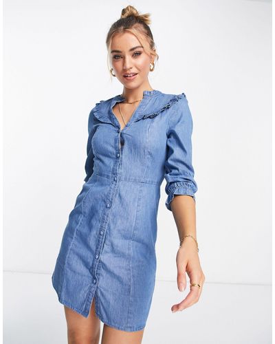 Lipsy Vestito di jeans - Blu