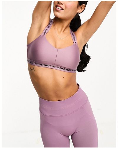 Under Armour Crossback Low Support Sports Bra - Purple