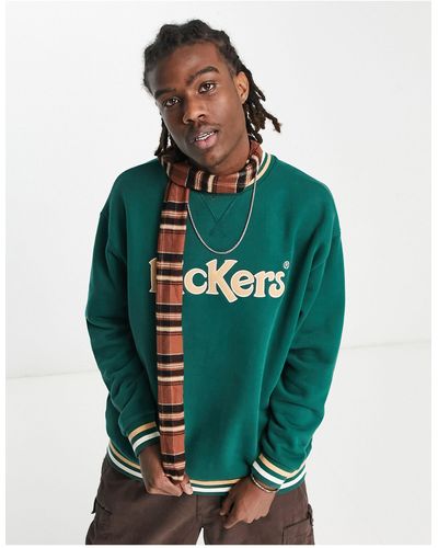 Kickers Sweater Met Contrasterende Kraag - Groen