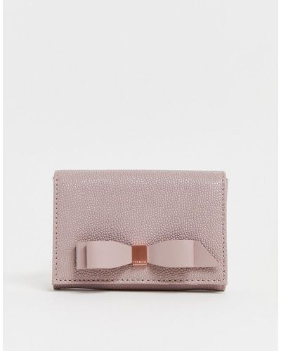 Ted Baker Leonyy Bow Flap Mini Ladies' Wallet - Pink