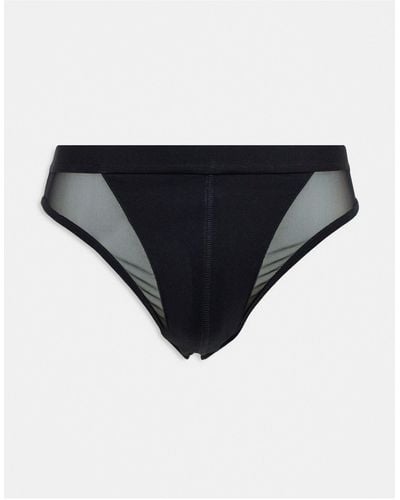 ASOS Briefs With Sheer Detail - Black