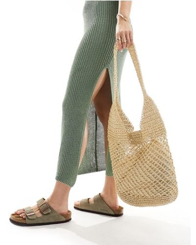 South Beach Crochet Tote Bag - White