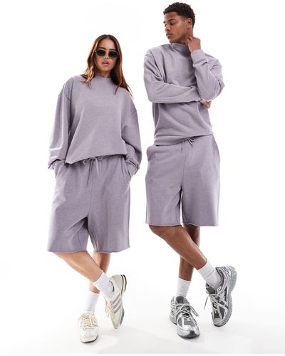 ASOS Unisex Oversized Co-ord Shorts - Purple