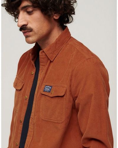 Superdry Trailsman Relaxed Fit Corduroy Shirt - Brown