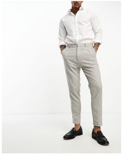 ASOS Tapered Fit Smart Pants - White