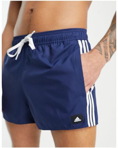 adidas Originals Adidas - Swim - Short Met 3-stripes - Blauw