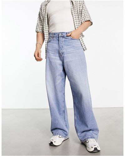 Weekday Astro Loose Fit Wide Leg Jeans - Blue