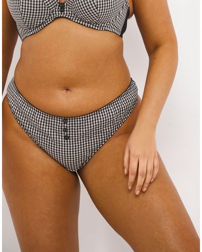 Simply Be String Met Gingham Ruit - Zwart