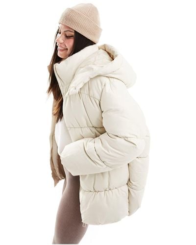 Vero Moda Luxe Oversized Puffer Coat - Natural