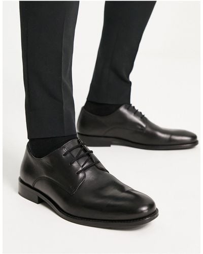 French Connection Leather Formal Derby Shoes - Black