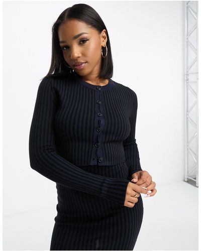 ASOS Knitted Button Through Cardigan Co-ord - Black