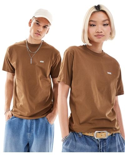 Vans Camiseta marrón con logo en el pectoral izquierdo