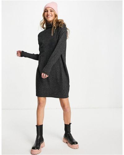 Vero Moda Roll Neck Sweater Dress - Black