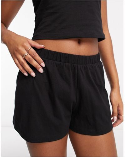 ASOS Mix & Match Cotton Pyjama Shorts - Black
