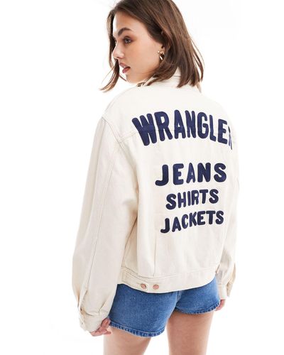 Wrangler – western-jeansjacke - Weiß
