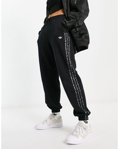 adidas Originals 'animal Abstract' - joggingbroek Met 3-stripes - Zwart