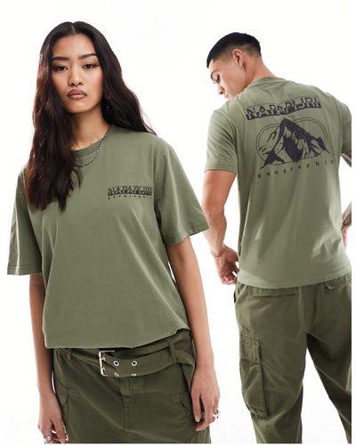 Napapijri Wahine - t-shirt scuro - Verde