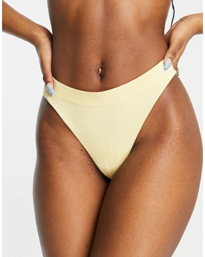 Weekday Cat Polyester Thong - Yellow