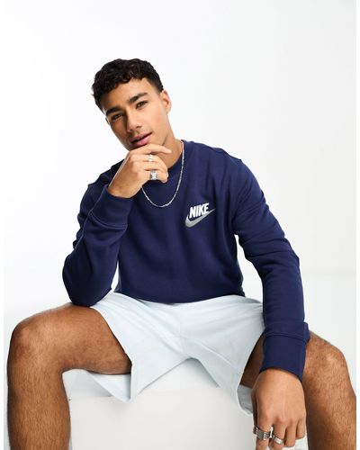Nike – club – fleece-sweatshirt - Blau