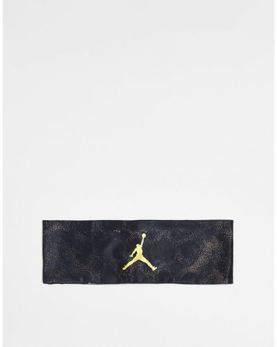 Nike Jordan Fury Printed Headband With Gold Logo - Blue