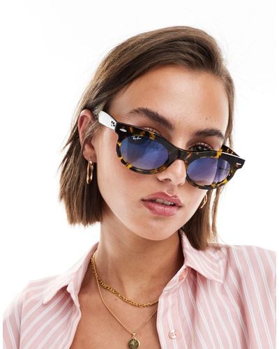 Ray-Ban Wayfarer Oval Sunglasses - Pink