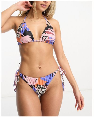 We Are We Wear Melissa - top bikini a triangolo con stampa tropicale "cabana" - Multicolore