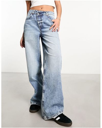 ASOS – dad-jeans - Blau