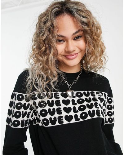 Love Moschino Sweatshirt Met Logo Aan - Zwart