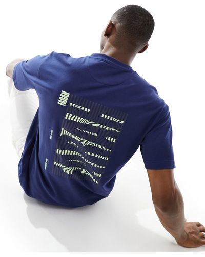 Farah Camiseta con estampado en la espalda damon - Azul