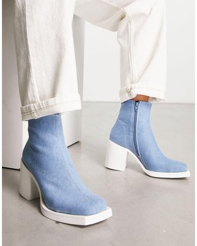 ASOS Heeled Chelsea Boots - Blue