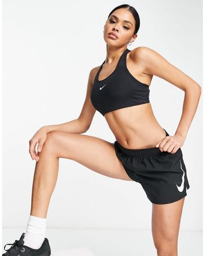 Nike Swoosh Medium Support Sports Bra - Black