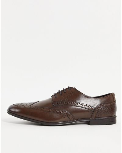 River Island Lace Up Derby Brogues - Brown