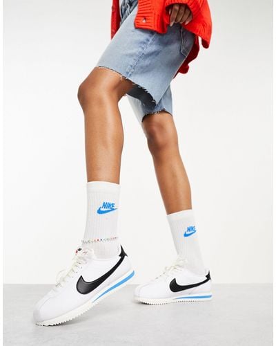 Nike – cortez – unisex-sneaker aus leder - Blau