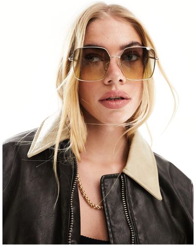 ASOS Metal 70s Sunglasses - Black