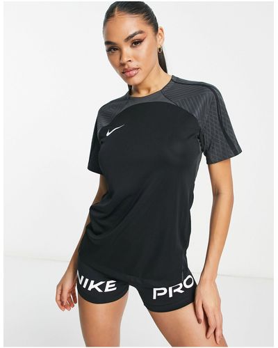 Nike Football Strike - Dri-fit - T-shirt Met Inzetstukken - Zwart