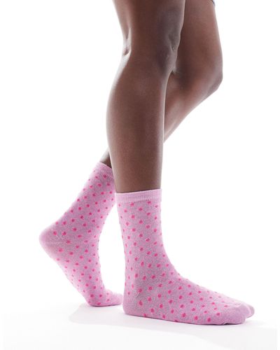 Pieces Glitter Socks - Pink