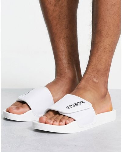 Hollister Sliders With Velcro Strap - White