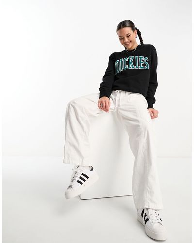 Dickies Aitkin Sweatshirt With Embroidered Varsity Logo - White