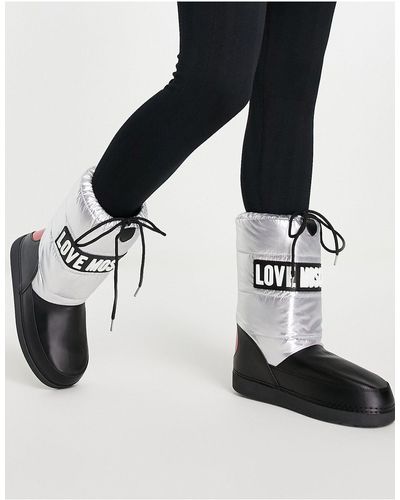 Love Moschino Logo Snow Boots - Metallic