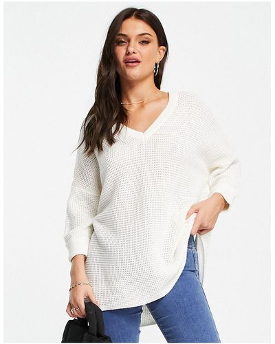 Vero Moda – oversize-pullover - Weiß