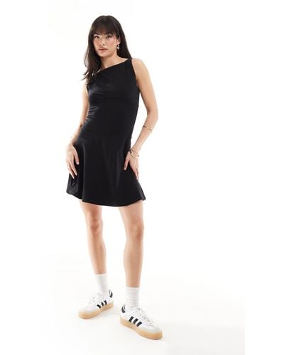 ASOS Tennis Dress With Dropped Hem - Black