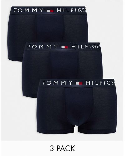 Tommy Hilfiger – original – 3er-pack trunks - Blau