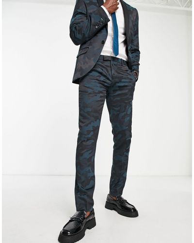 Twisted Tailor Vallely - Skinny-fit Pantalon Met Camouflageprint - Meerkleurig