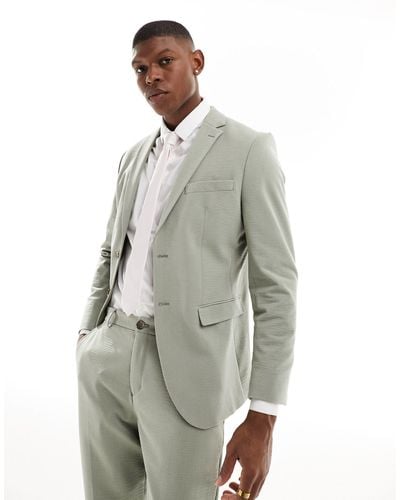 SELECTED Slim Fit Suit Jacket - Gray