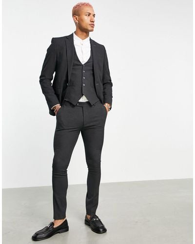 Bolongaro Trevor Plain Skinny Suit Jacket - Gray