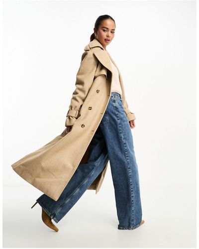 Bardot Trench-coat oversize à chevrons - beige - Neutre
