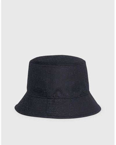 Calvin Klein Logo Jacquard Bucket Hat - Blue