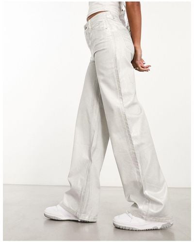 Pimkie Jeans dritti metallizzato - Bianco